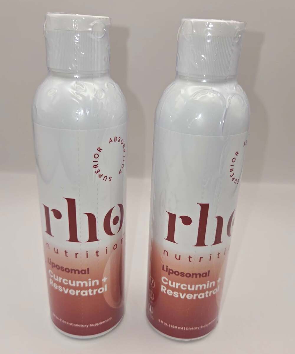 rho nutrition Liposomal Curcumin + Resveratrol Liquid 2x 6 fl oz Non-GMO